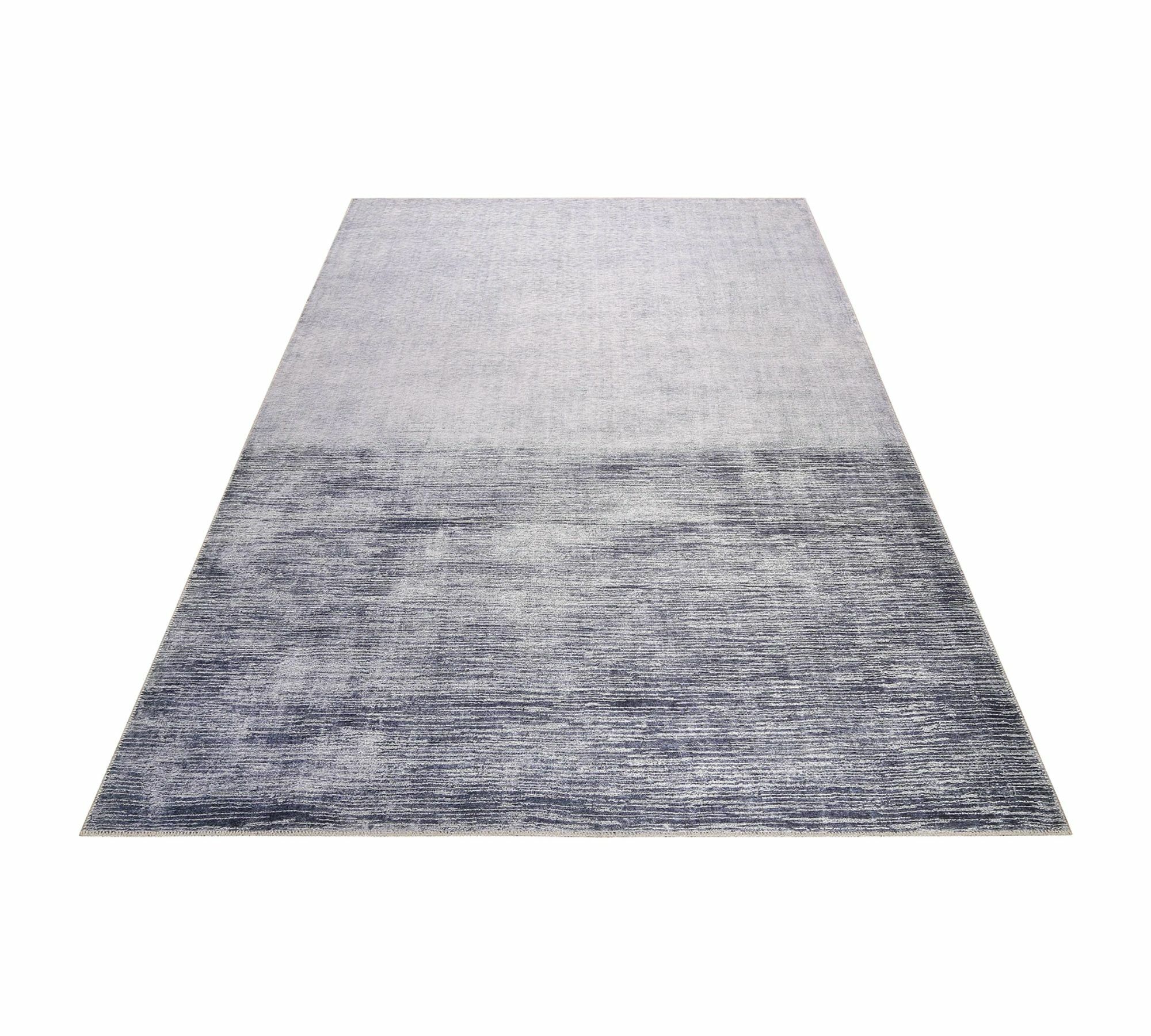 Kurzflorteppich Kunstfaser Lila Grau 60 cm x 100 cm 3