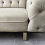 2x Sofa & Sessel Samt Beige 7