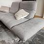2-Sitzer Sofa und Hocker Grau 5