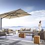 SCOOP Loungesofa 3-Sitzer Lava Aluminum Braun Kissen Beige  1