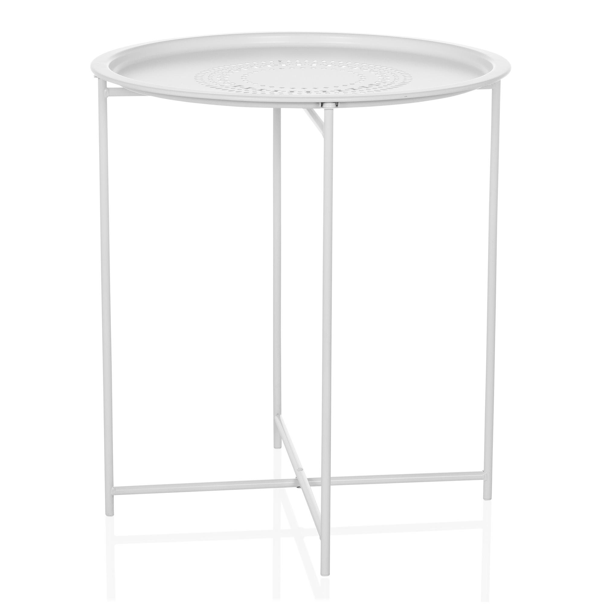 ALLRUND tavolino metallo bianco 6