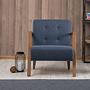 Kemer Sessel Holzfurnier Blau 4