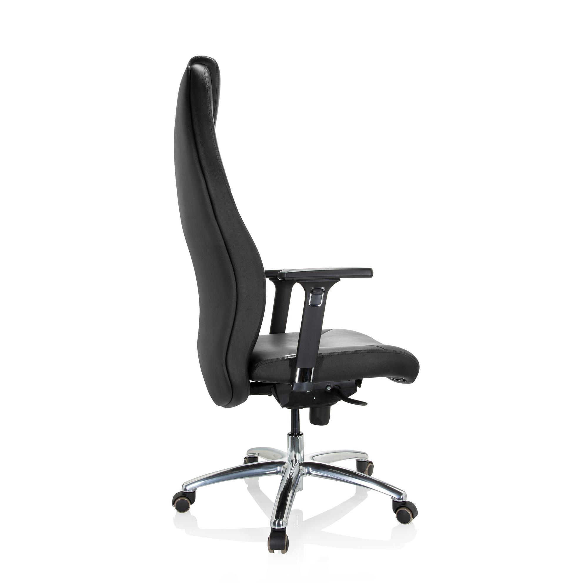 FERRARA Bürostuhl Leder Schwarz 6