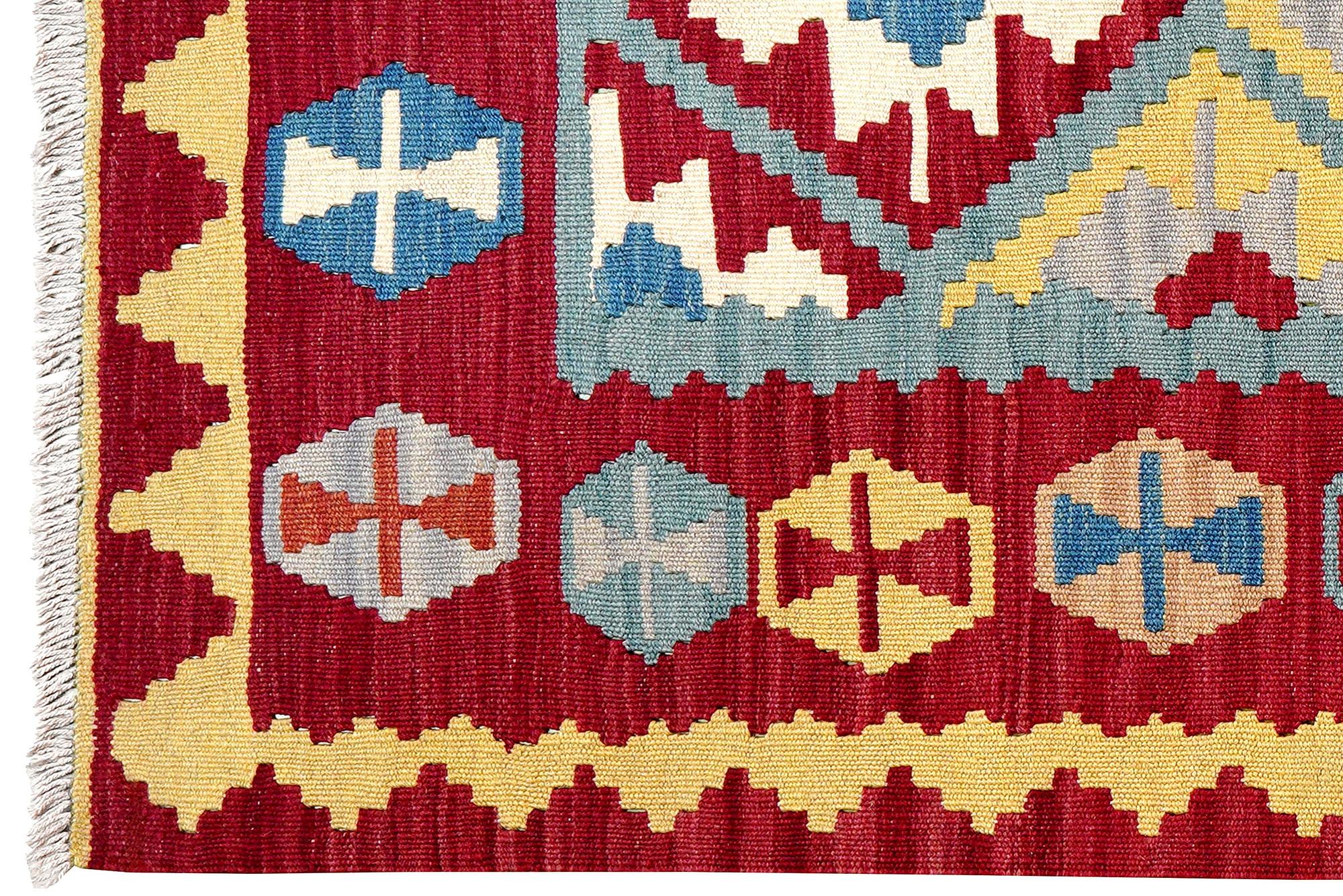 Kilim Gashgai Teppich Wolle Mehrfarbig 1