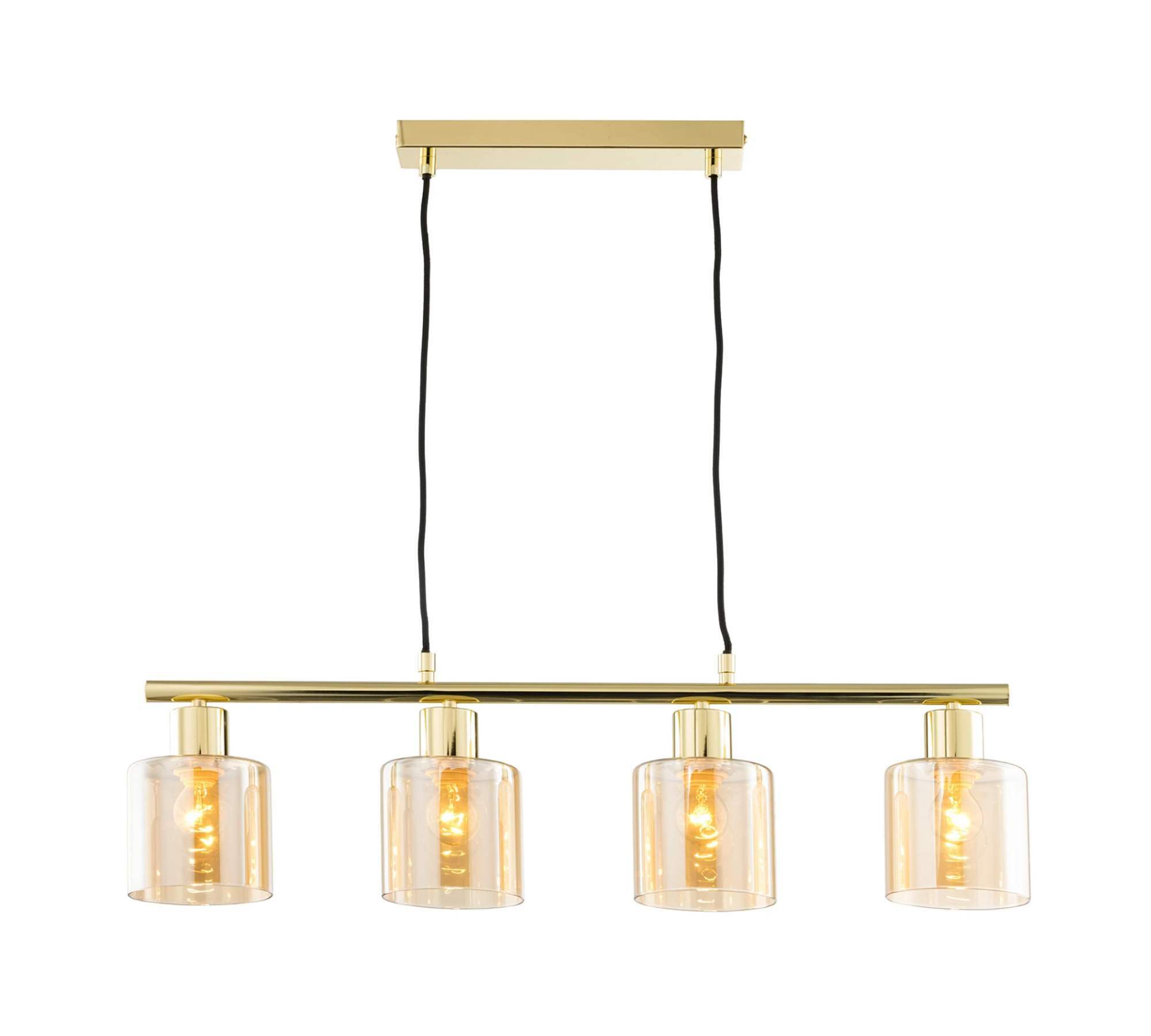Pendant lamp glass metal brass 1