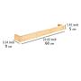 Handtuchstange Bambusa Bambus Natur Breite: 60 cm 2