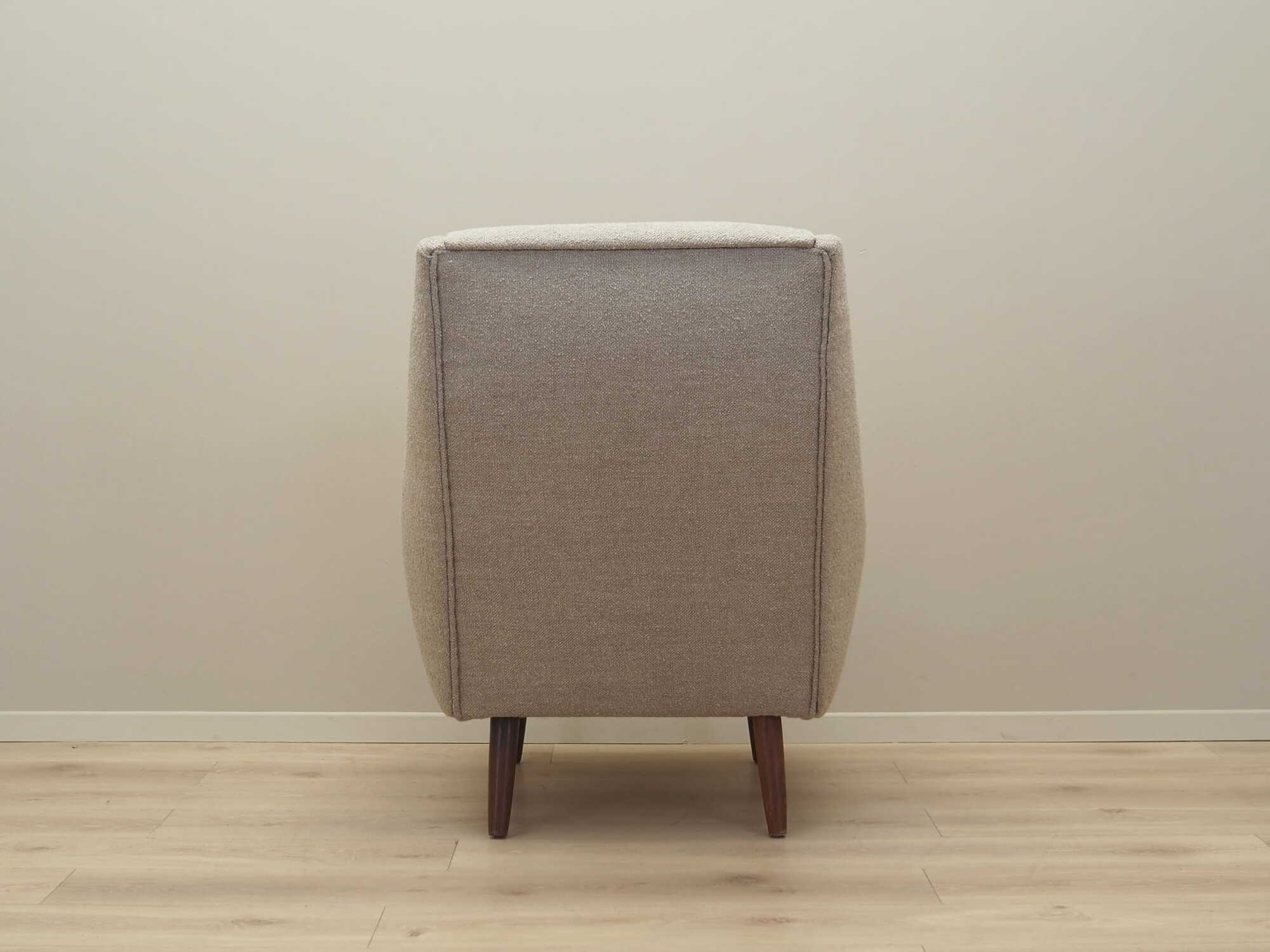 Vintage armchair Teak wood Textile Beige 1960s 6