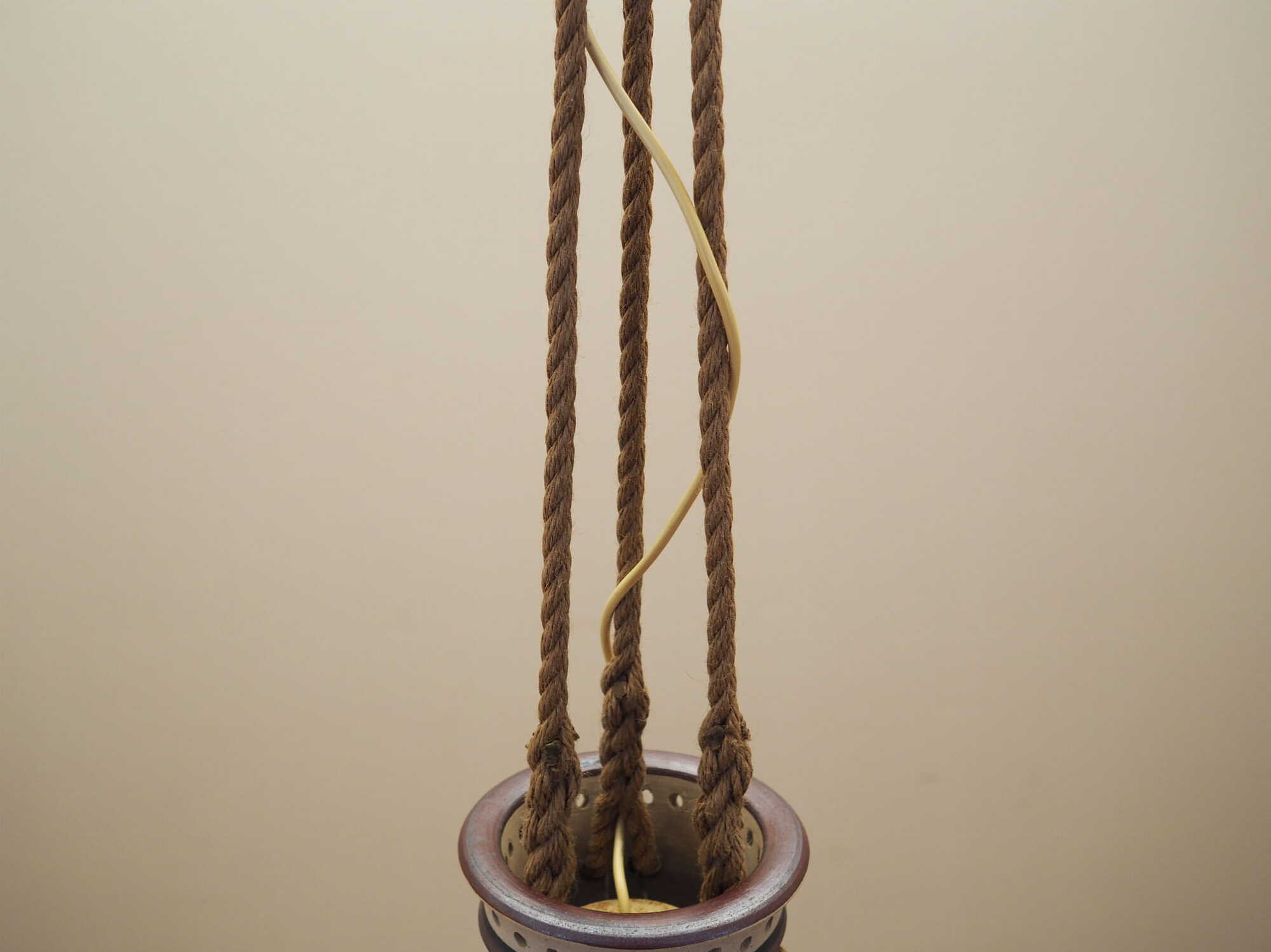 Vintage pendant lamp ceramic grey 1960s 7