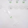 Set of Six Glasses Transparent 1970s 4