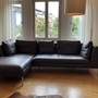Sofa Récamiere Links Leder Metall Grau 0