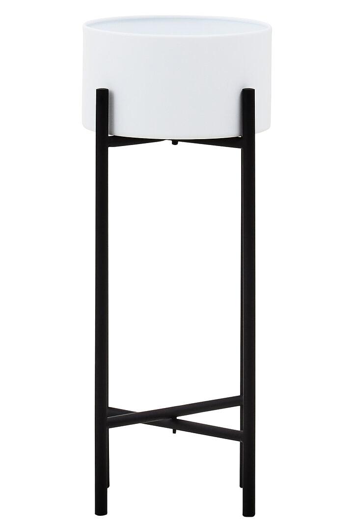 Trosa Small Standing Flower Pot White Black 0