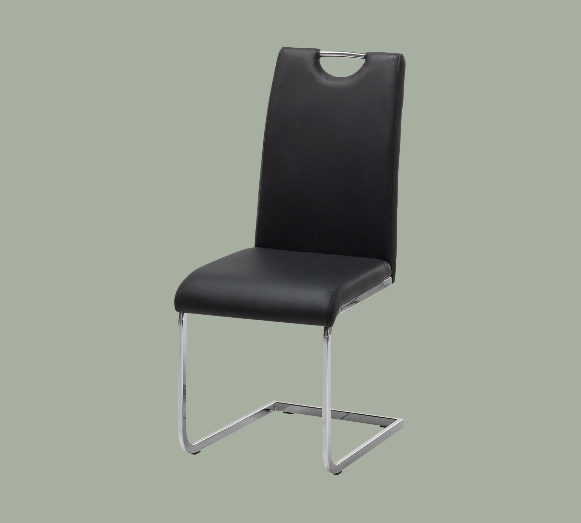 Cantilever chair Pasala faux leather Black set of 2 2