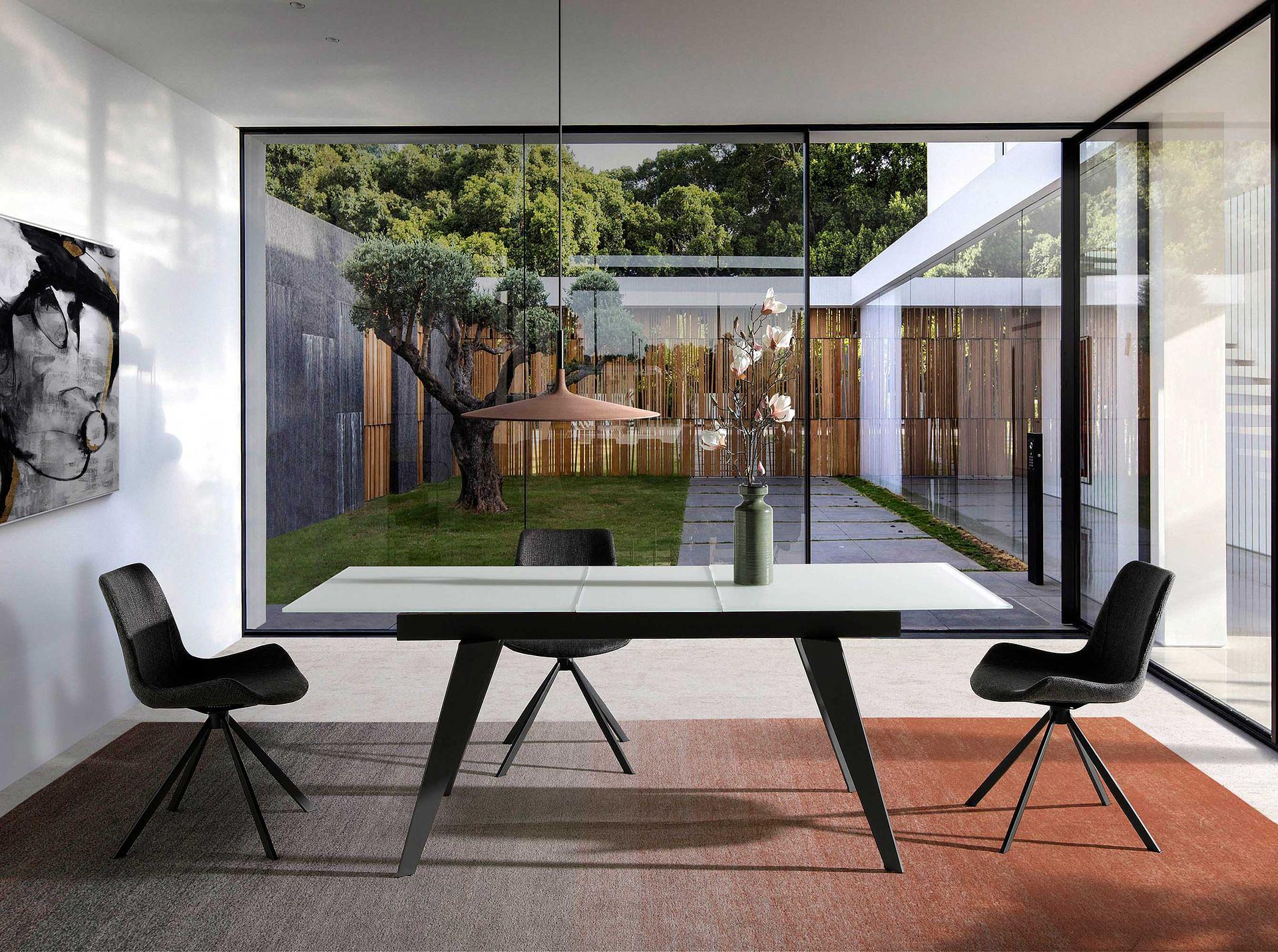 Dining chair textile dark grey 3