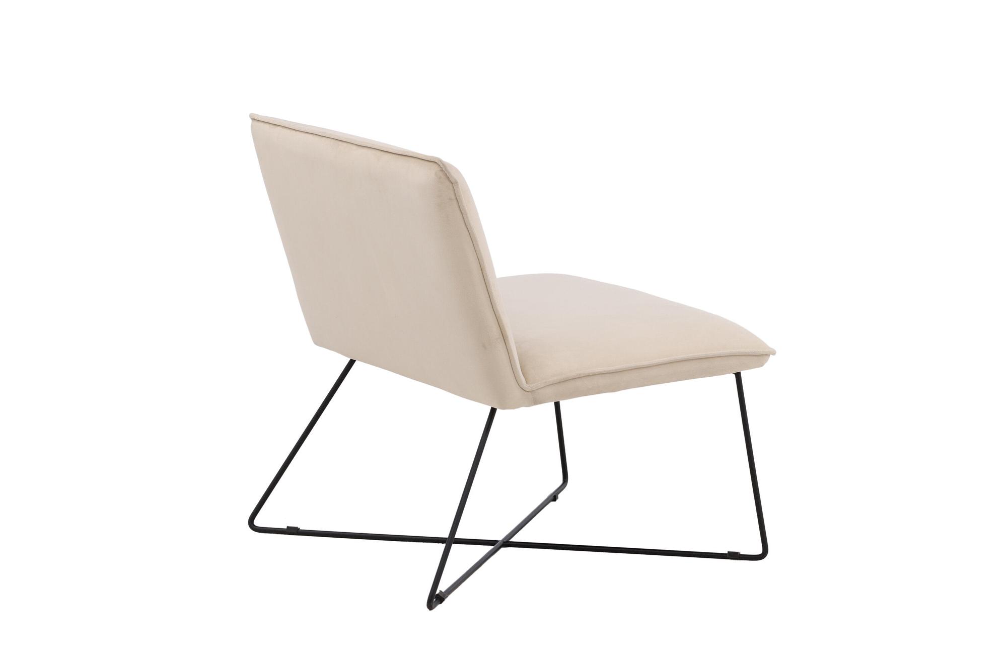 X-Lounge Sessel Samt Beige 8