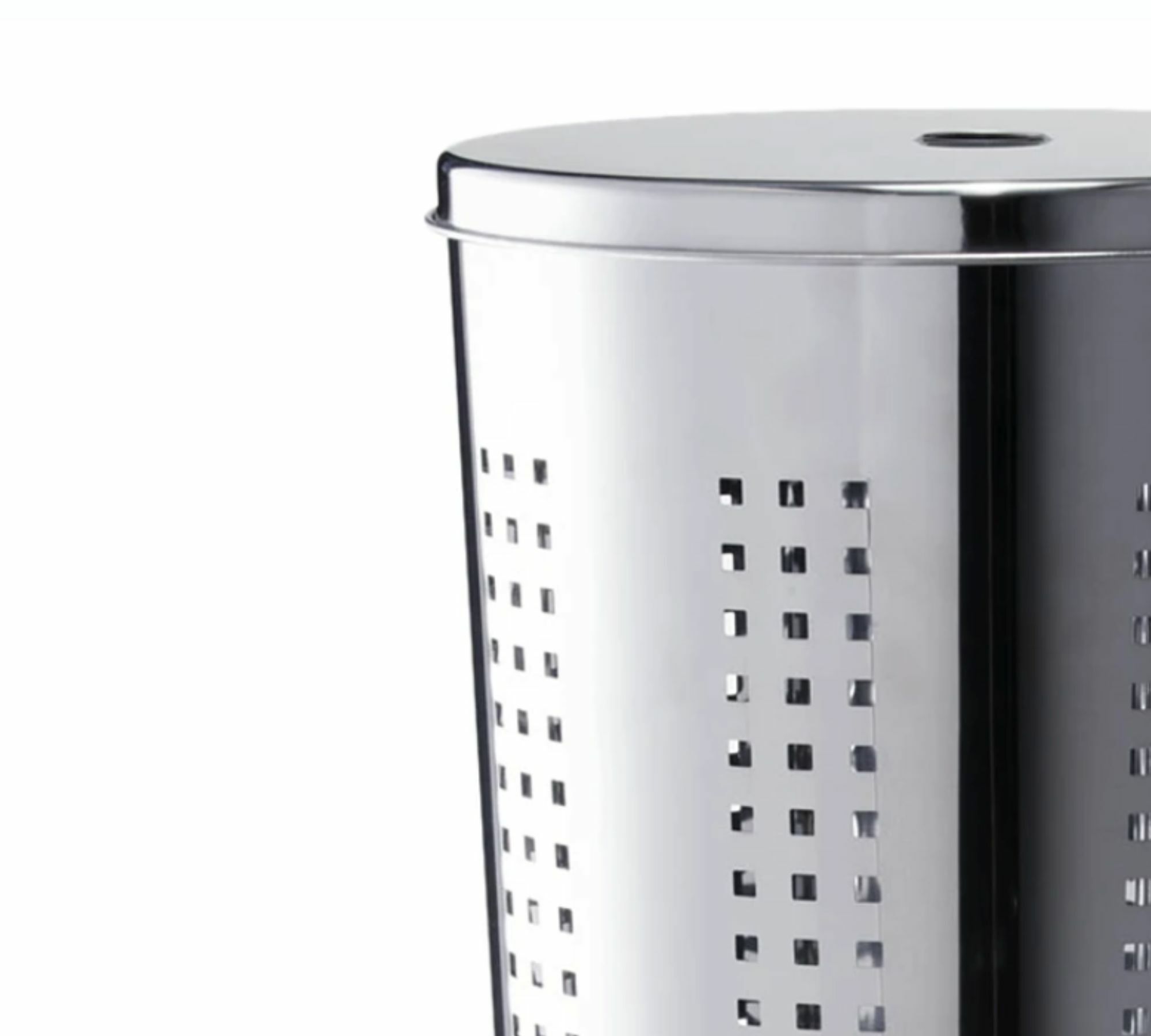Wäschekorb Edelstahl Silber 1