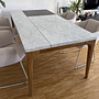 Rechteckiger Tisch Marmor Eichenholz 1