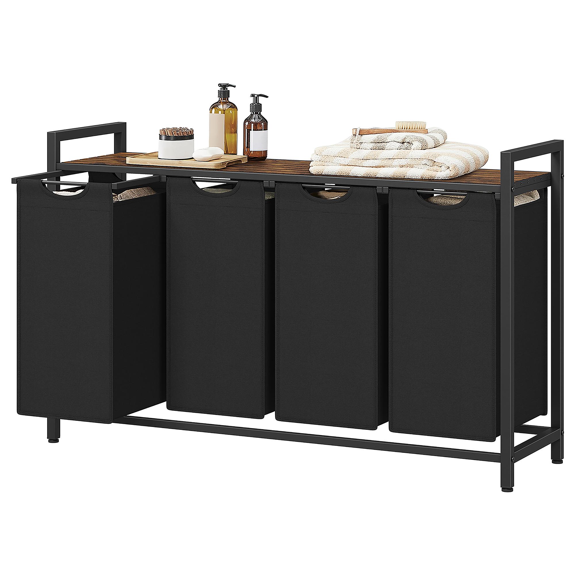 Leahu Wäschekorb Schwarz Braun 2