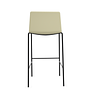 Flex Barhocker Leder Aluminium Weiß 2