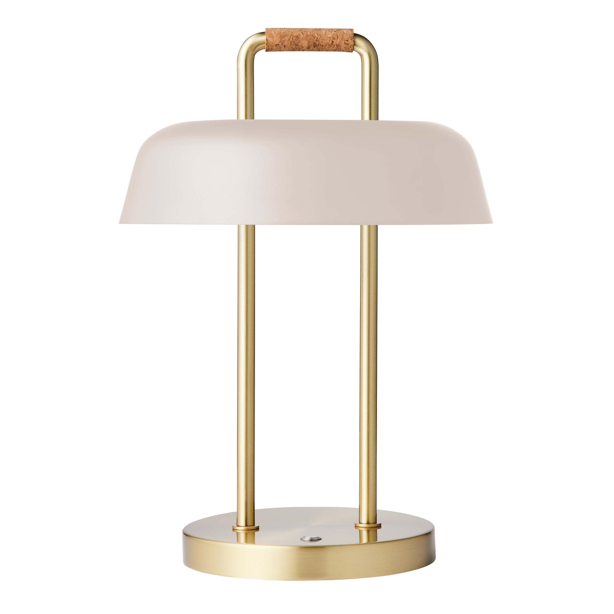 Heim Leuchte Tragbar mit Mini-USB-Anschluss Messing Creme 1