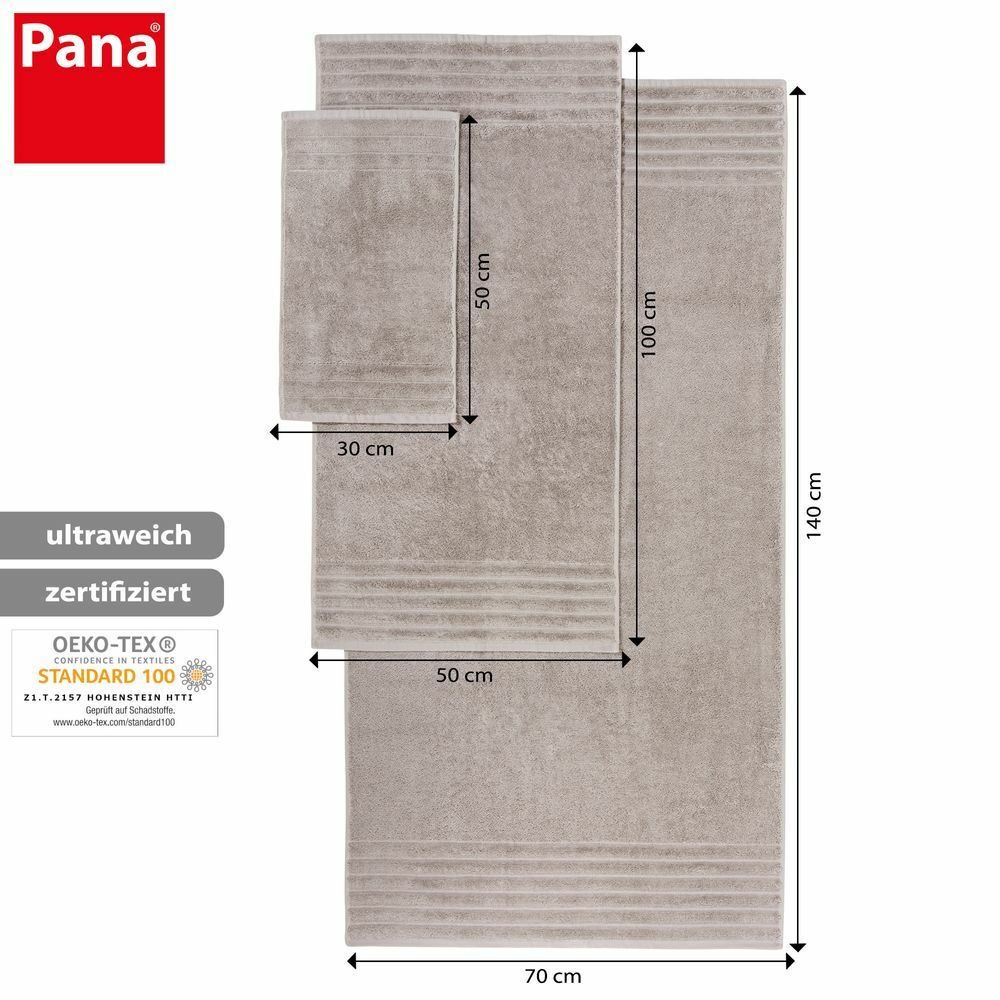 Dusch- und Strandtuch Grau Öko-Tex Standard 100 2