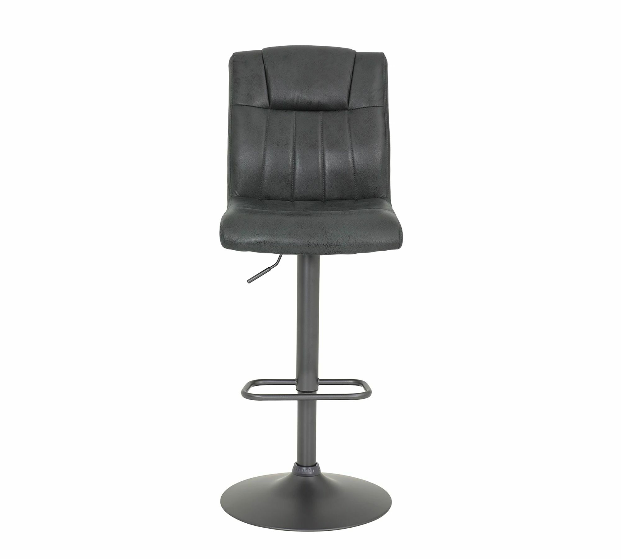 2x Bar stool Microfiber Steel Anthracite 1