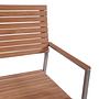 Stacking chair Denver set of 4 steel teak wood brown 4
