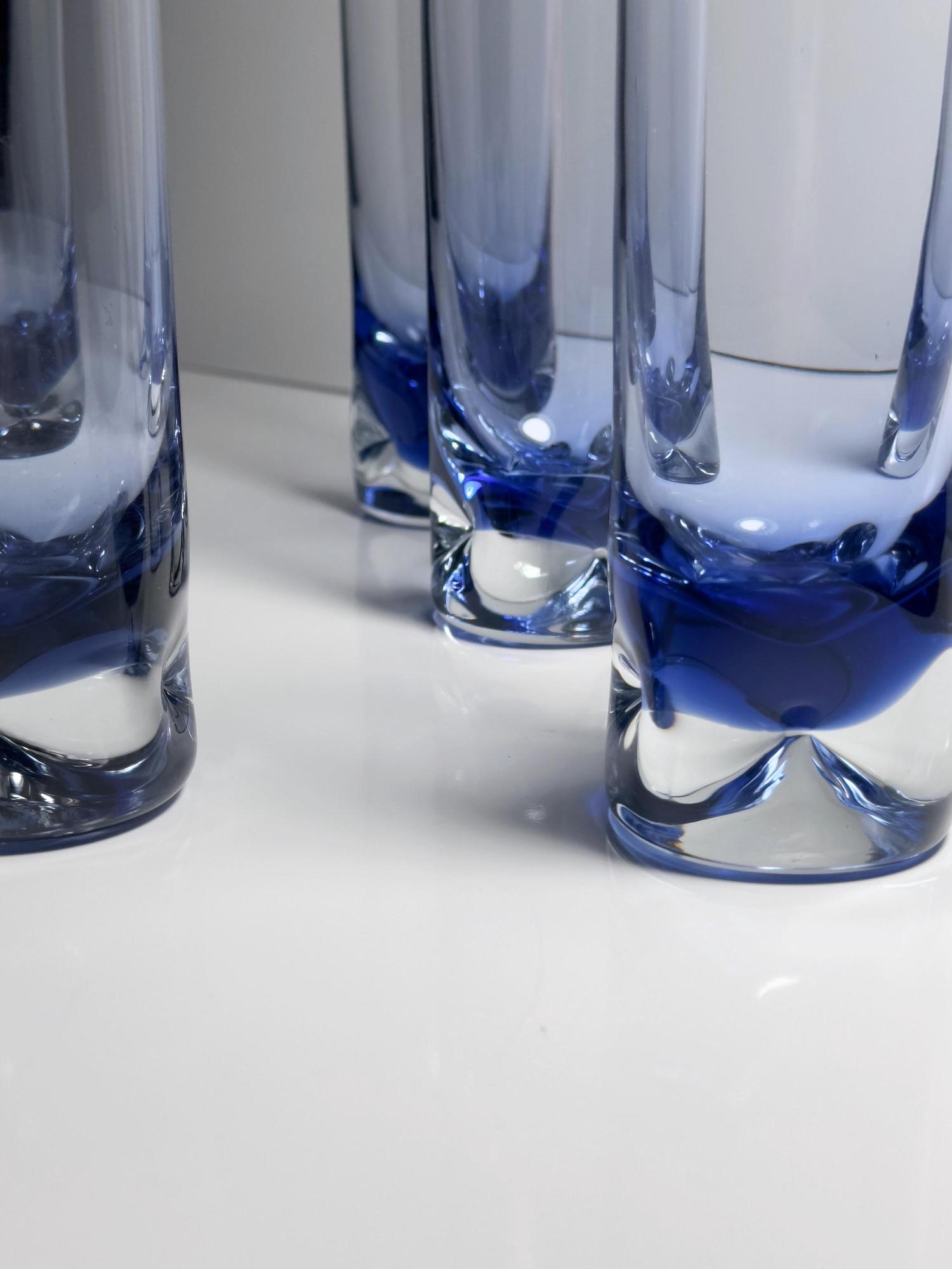 6x Vintage Trinkglas Muranoglas Violett 60er Jahre 3