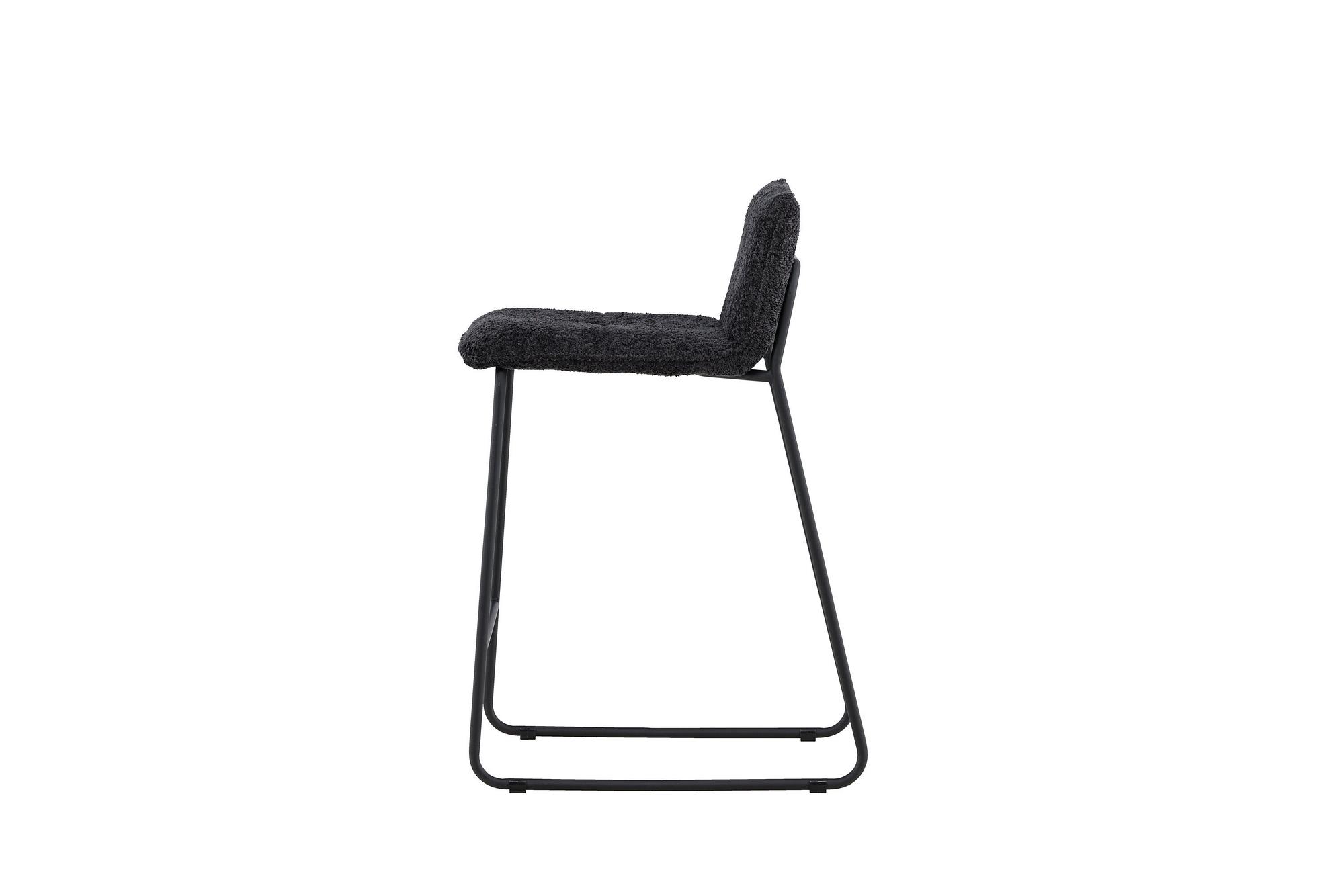 2x Bisbee Barstuhl-Set Bouclé Schwarz 4