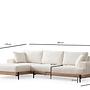 Eti Corner Sofa Left White 9