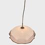 Pendant lamp glass brown white 0