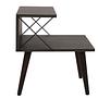 Cross Nightstand Wood Veneer Dark Brown 0