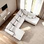Ecksofa Japandi 3-Sitzer Rechts Beige 2