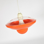 Vintage Ufo Lampe Kunststoff Orange 1970er Jahre 3