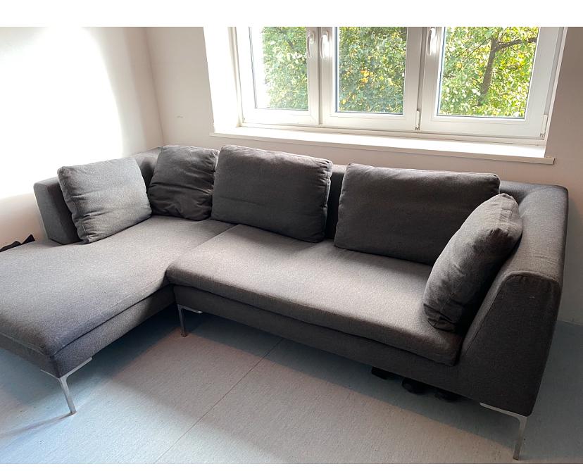 Ecksofa Grau Baumwolle von B&B Italia 2