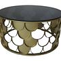 Runder Couchtisch Metall Glas ø80cm 0