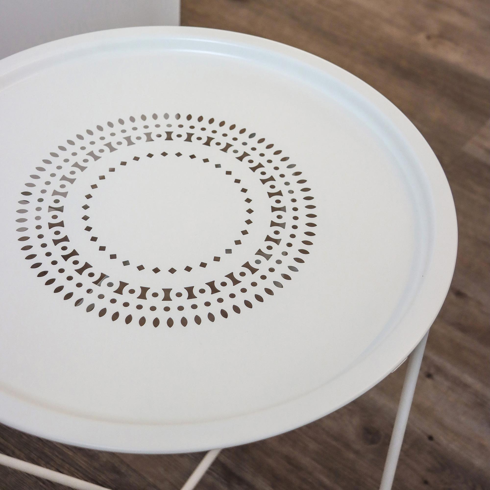 ALLRUND Beistelltisch Metall Weiß 2