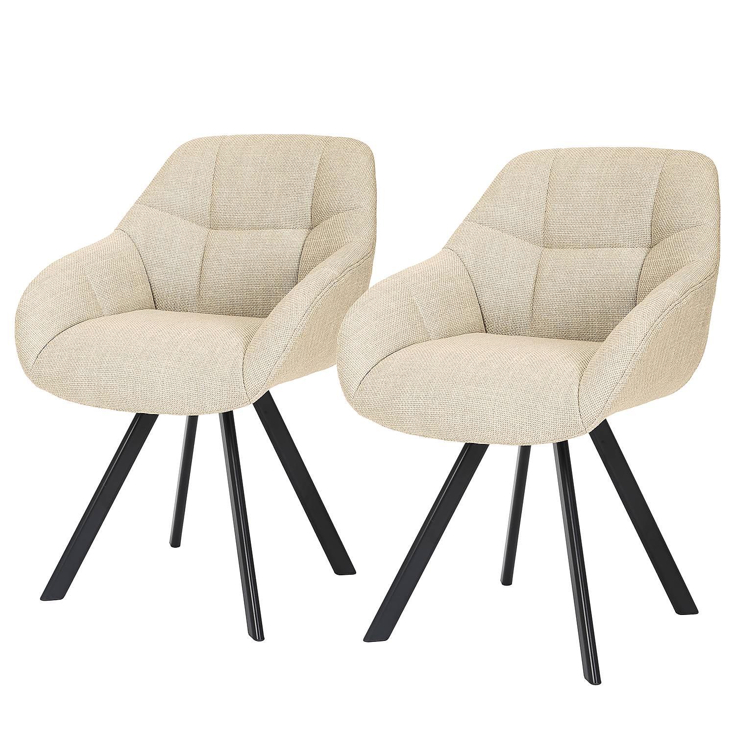 2x Holek Esszimmerstuhl Textil Creme 0