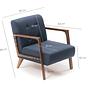 Kemer Sessel Holzfurnier Blau 5