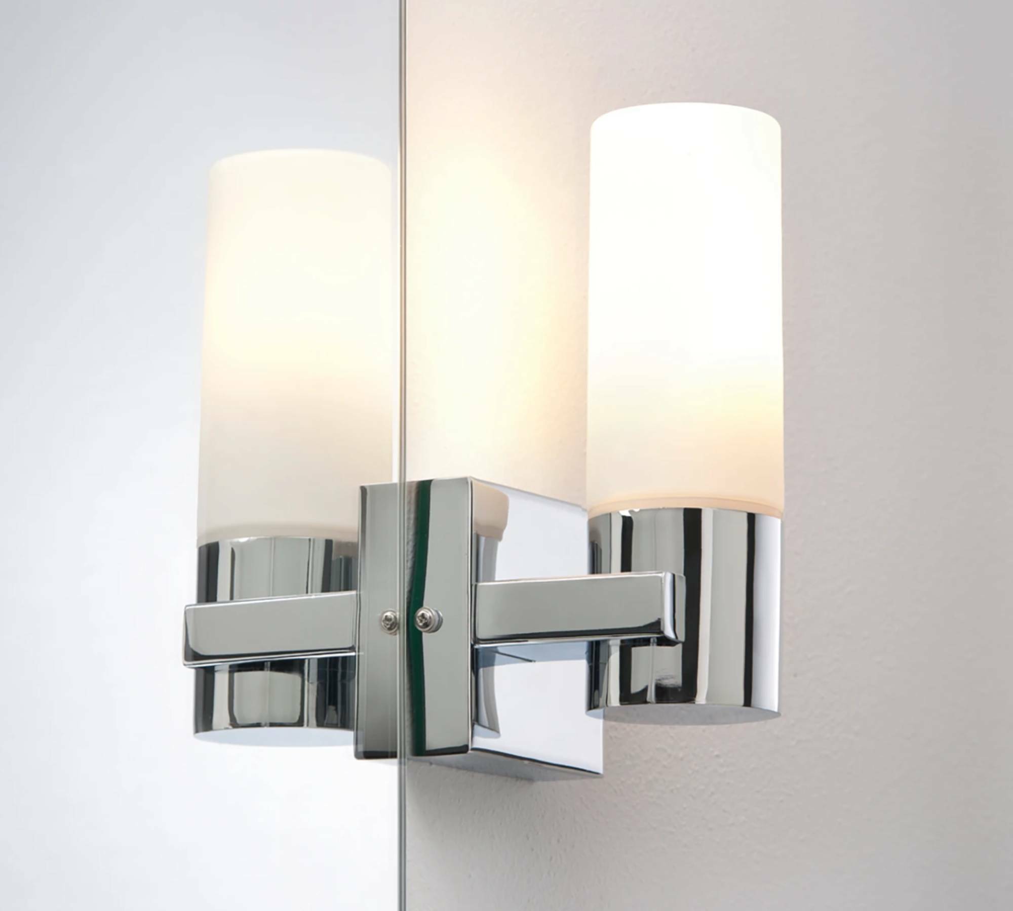Bathroom light Gemini clear glass / chrome 1-lamp 2