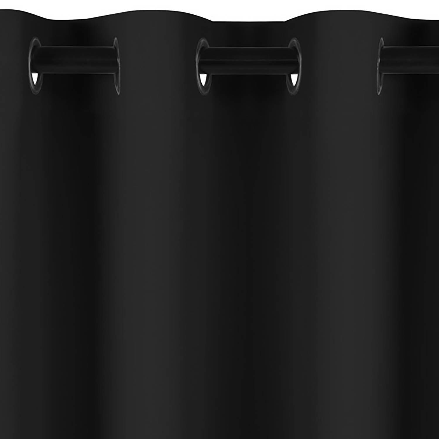 Ösenvorhang Blackout I Polyester Schwarz 140 x 270 cm 4