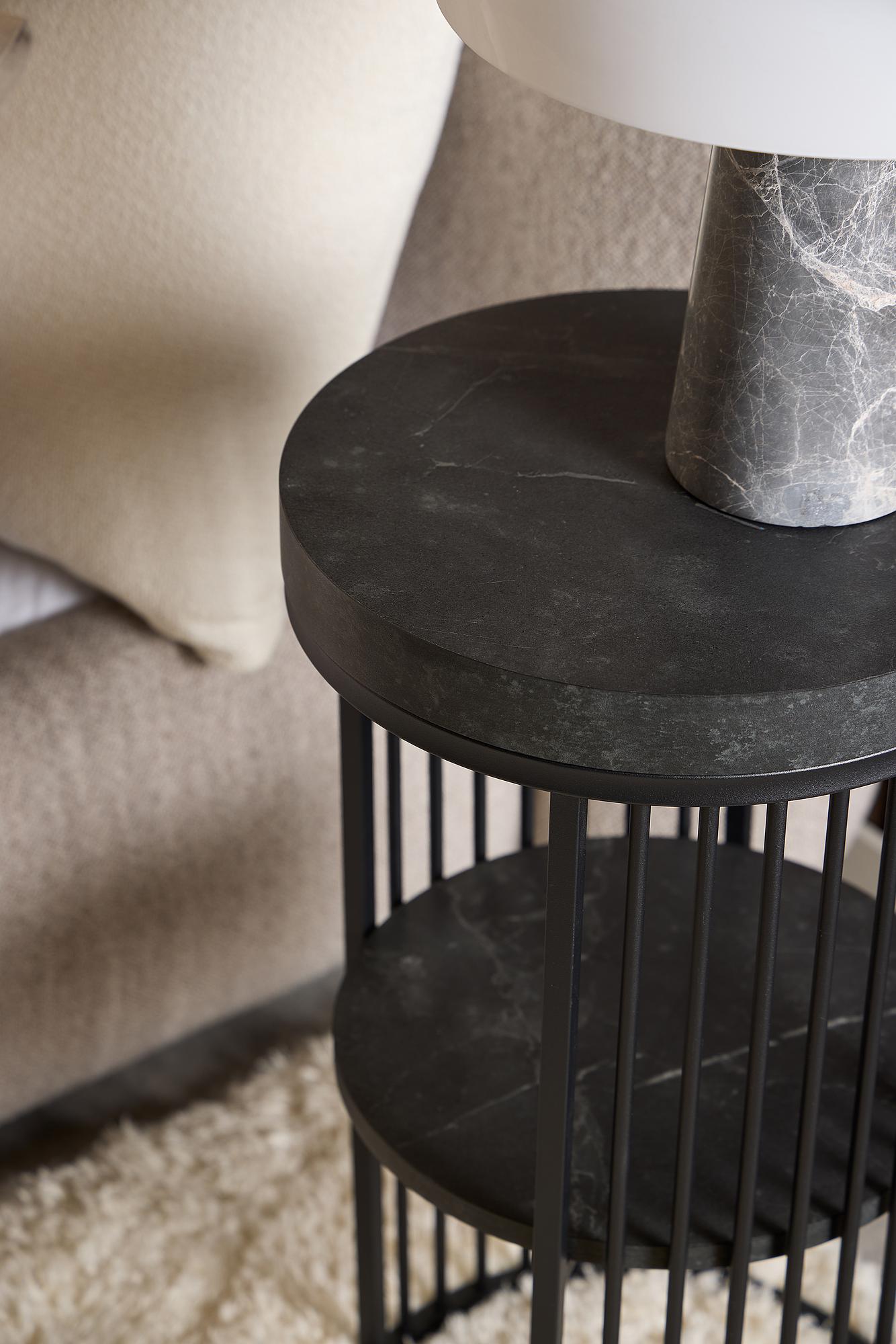 Mephisto Beistelltisch Marmor Schwarz Ø35cm 4