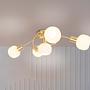 Deckenleuchte Learta Typ B 5-Flammig Eisen Opalglas Messing  2