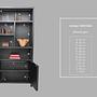 Wandregal Teakholzfurnier Schwarz 5