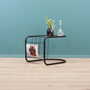 Vintage side table glass metal black 1970s 3