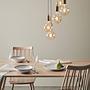 5-Flammig Pendelleuchte Round Bronx Eisen Gold 1