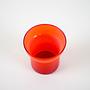 Glass Vase Red 1970s 4