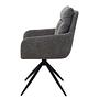 LOBBS Swivel Armchair Set of 2 Grey 3