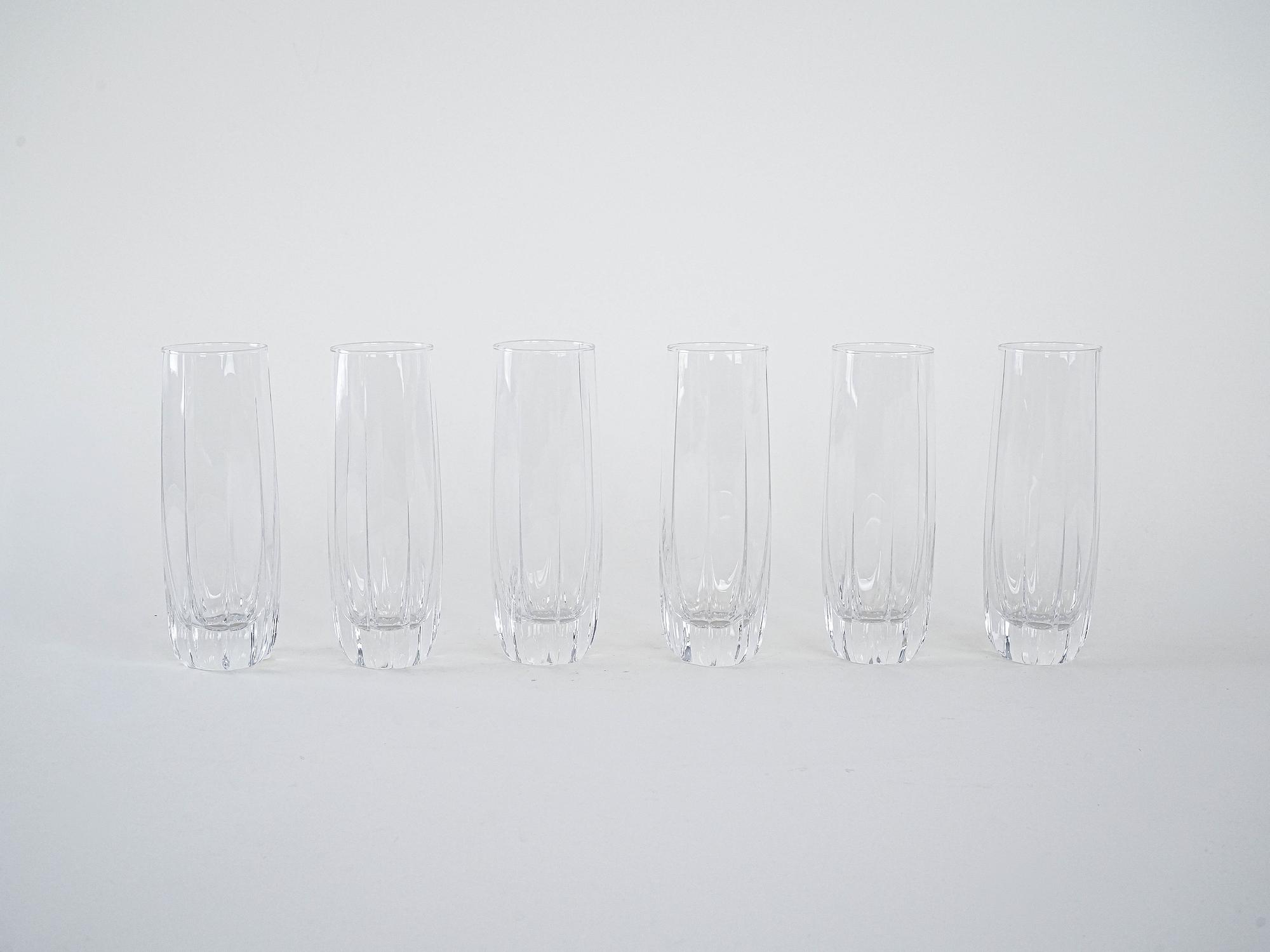 Gläser 6er-Set Transparent 1960er-Jahre 3