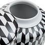 Marlo Grande Barattolo in Ceramica con Motivo Geometrico Bianco e Nero 4