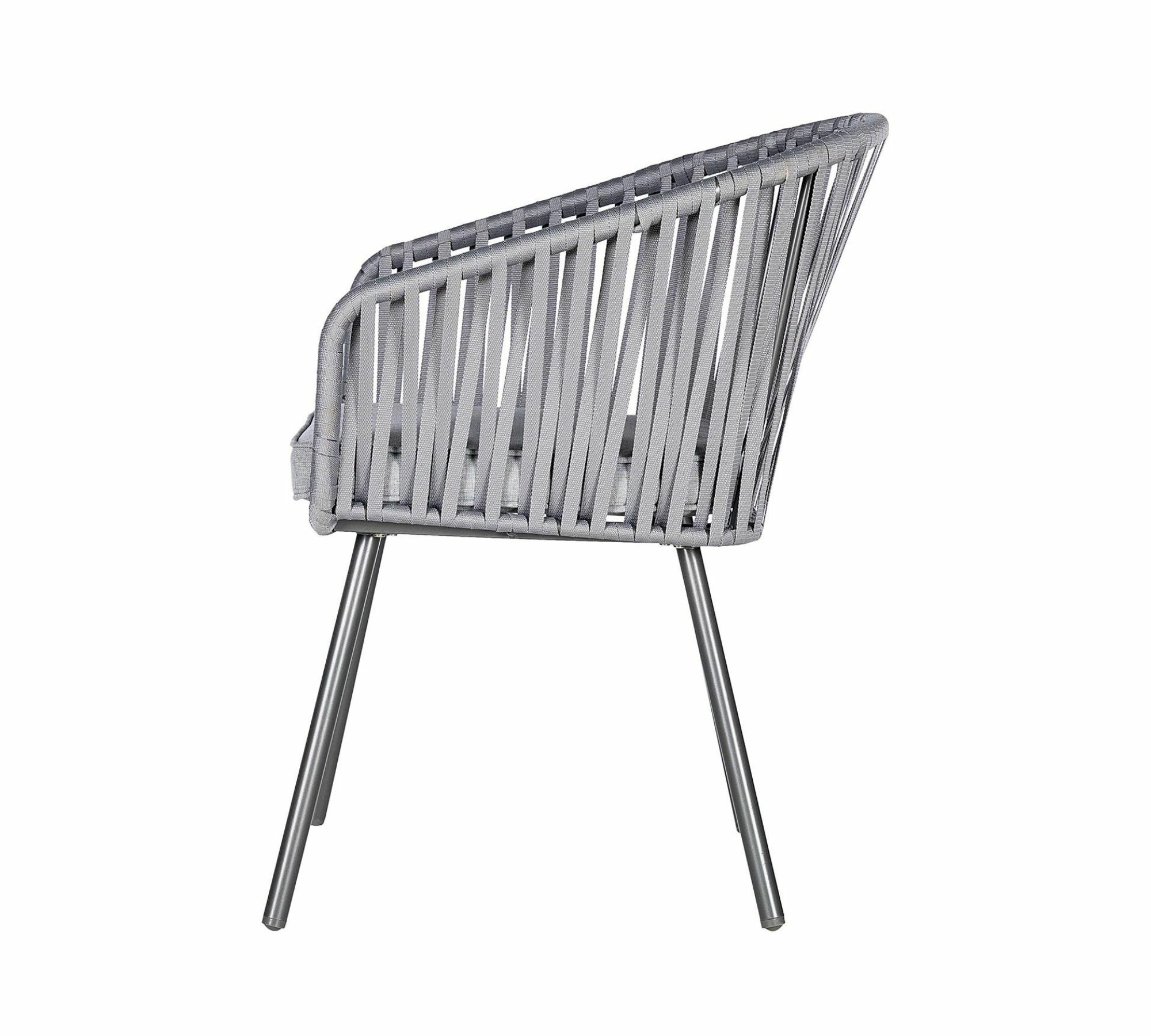 2x Gartenstuhl Textil Metall Grau 2